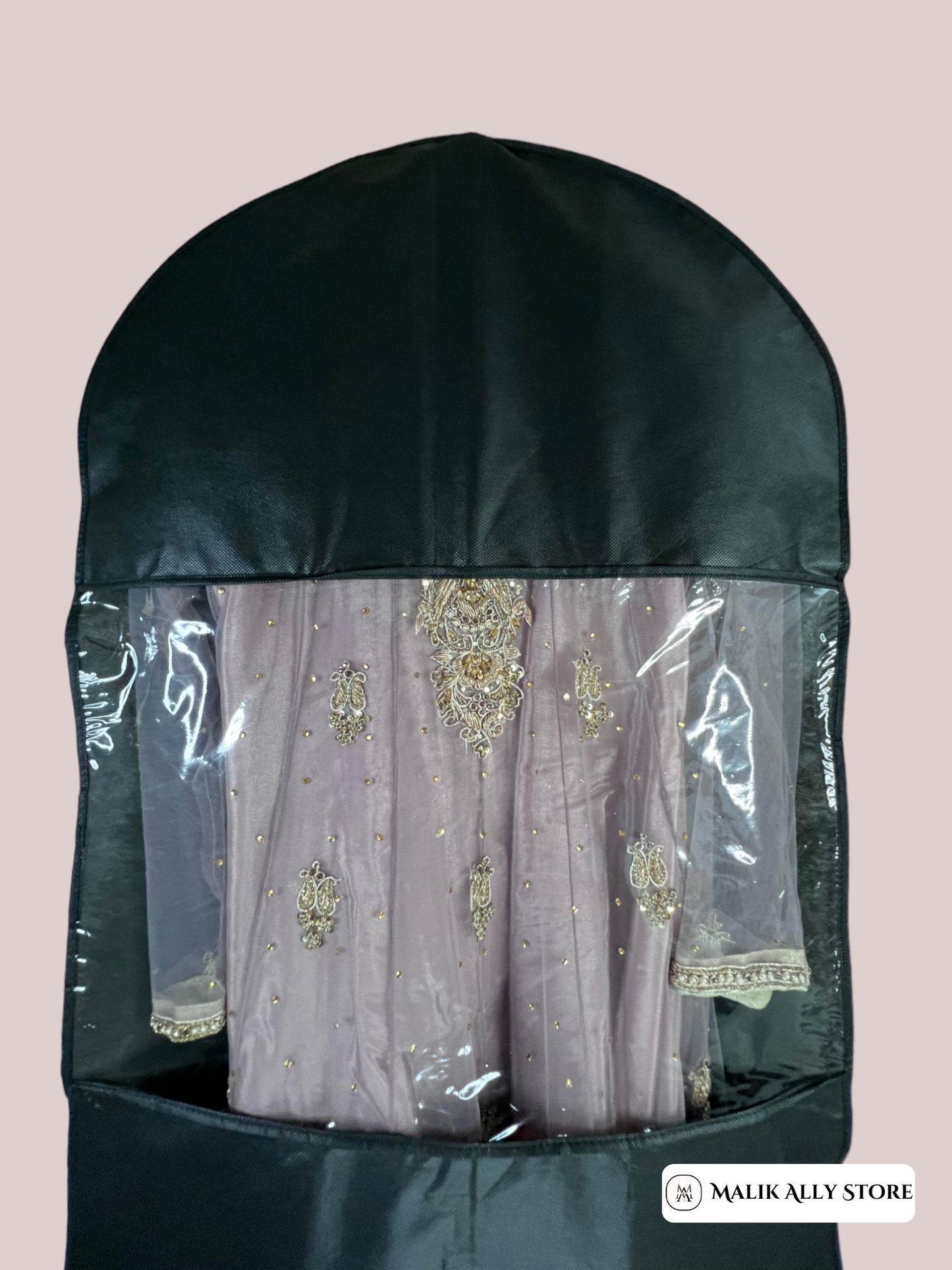 60-Inch Premium Garment Bag (Black) | Suit & Dress Cover with Zipper