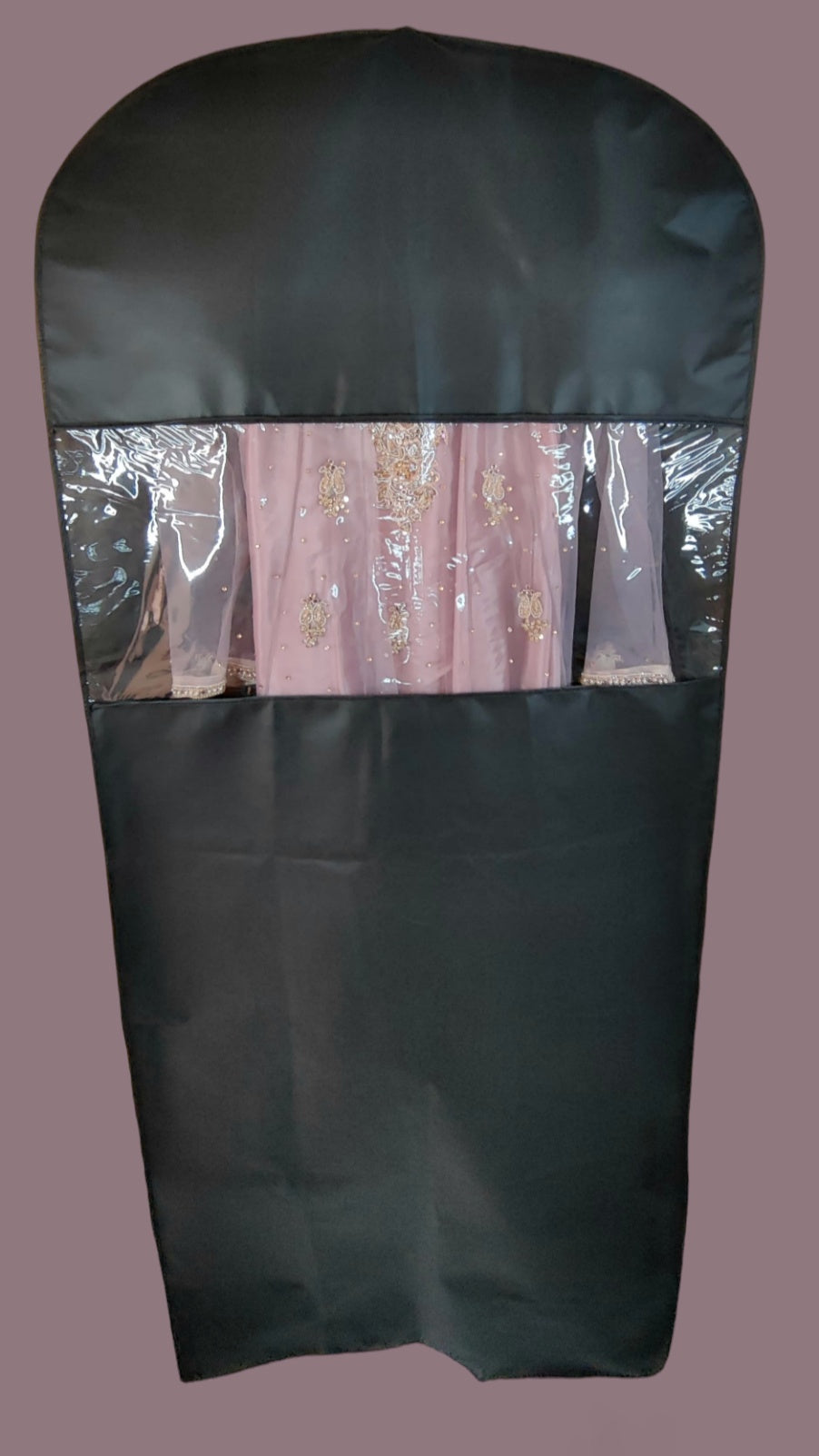 70" x 30" Wide Garment Bag (Black) | Bridal & Dress Cover with Zipper
