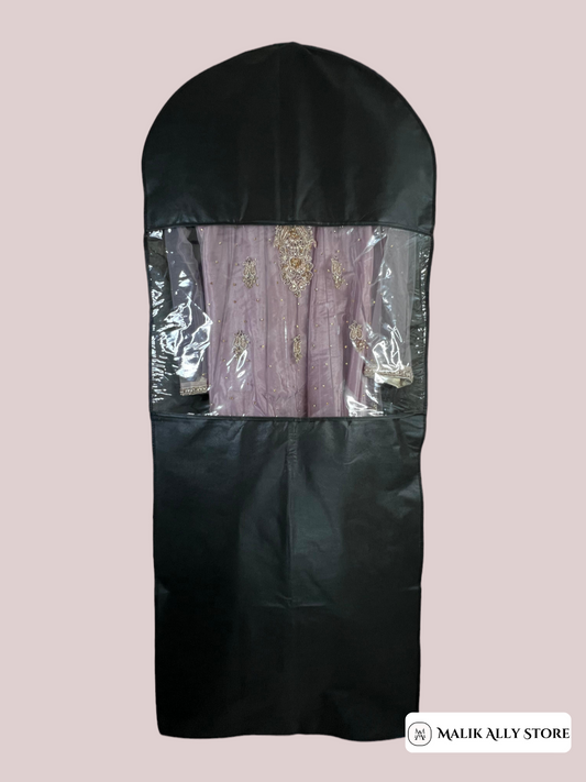 60-Inch Premium Garment Bag (Black) | Suit & Dress Cover with Zipper