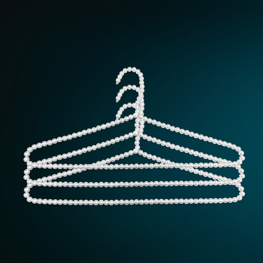 Premium Pearl Dress Hangers | Wedding & Bridal Outfit Hangers (Pack of 6 & 12)