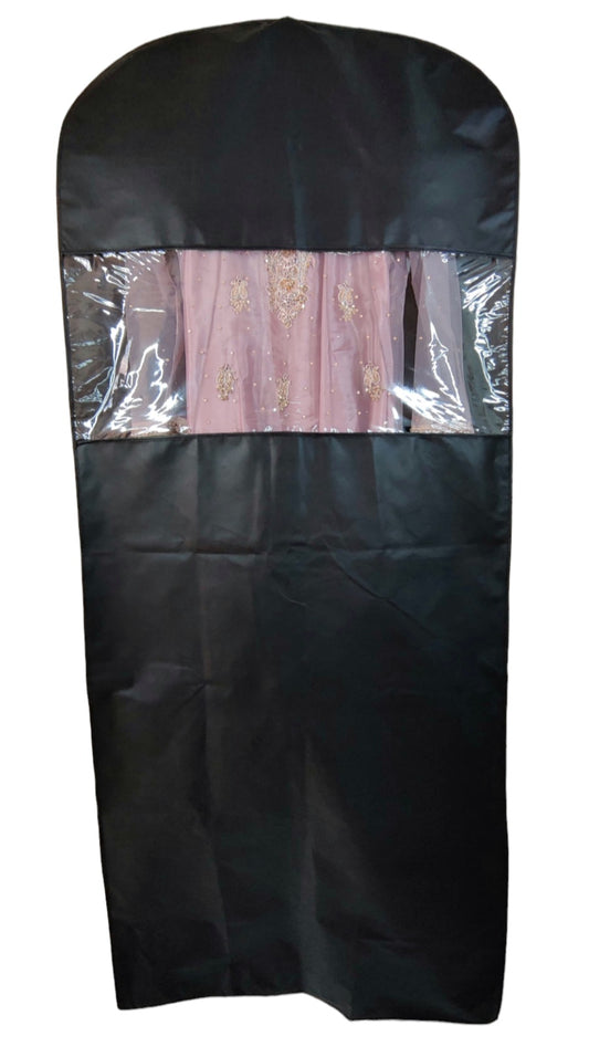 70" x 30" Wide Garment Bag (Black) | Bridal & Dress Cover with Zipper