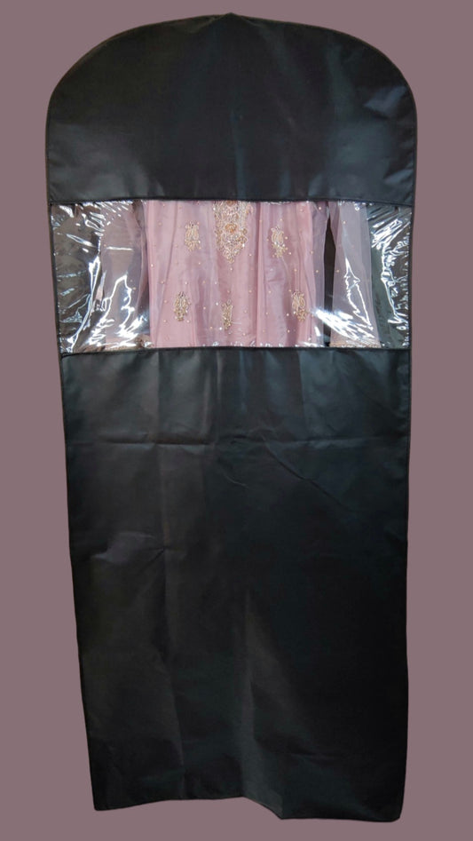 70" x 30" Wide Garment Bag (Black) | Bridal & Dress Cover with Zipper