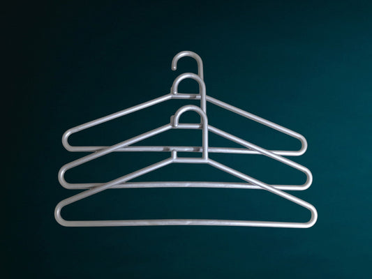 Champion White Plastic Hangers | Bright & Shiny Export Quality (Pack of 12)