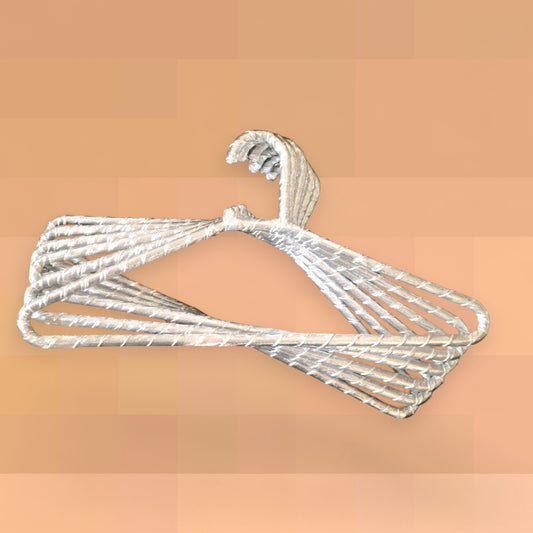 Elegant Silver Grey Gotawork Hangers | Bridal & Fancy Dress Hangers | Pack of 12 pieces